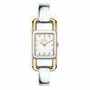 Thumbnail Image 0 of Ladies' ESQ Movado Angle Two-Tone Bangle Watch with Square White Dial (Model: 07101399)