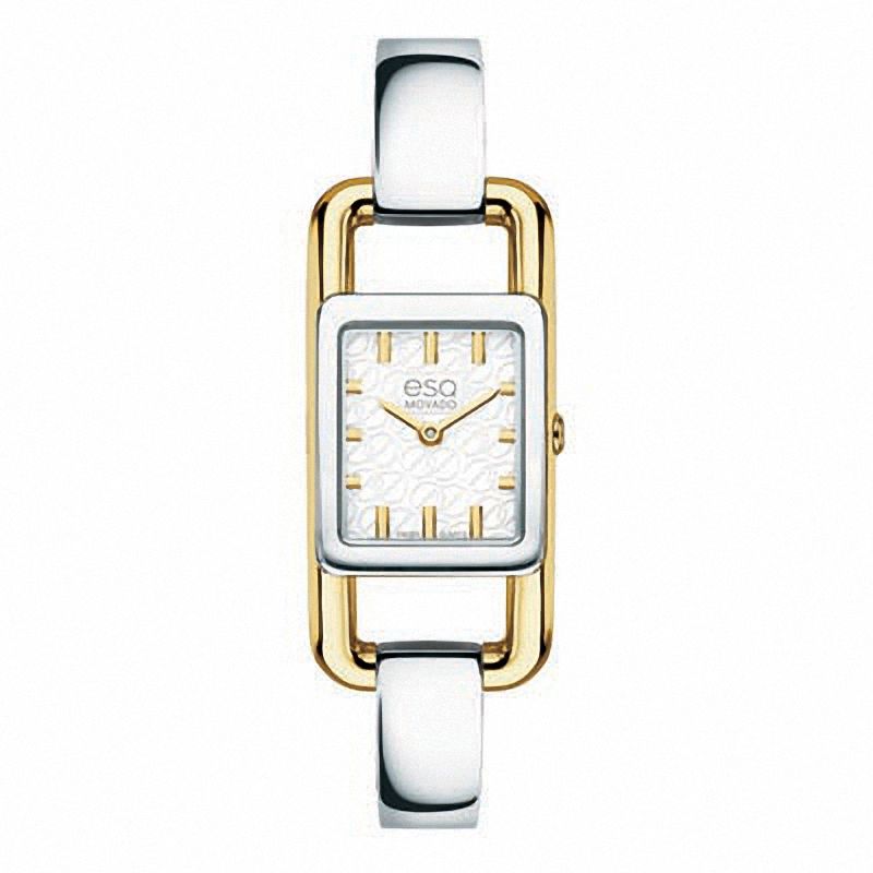 Ladies' ESQ Movado Angle Two-Tone Bangle Watch with Square White Dial (Model: 07101399)|Peoples Jewellers