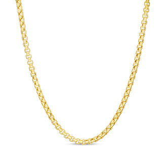 Ladies' 2.4mm Box Chain Necklace in Hollow 14K Gold - 20"