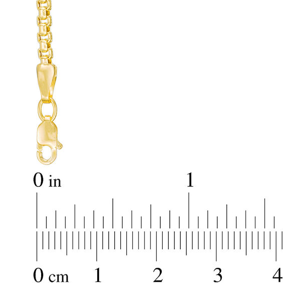 Ladies' 2.4mm Box Chain Necklace in Hollow 14K Gold - 20"