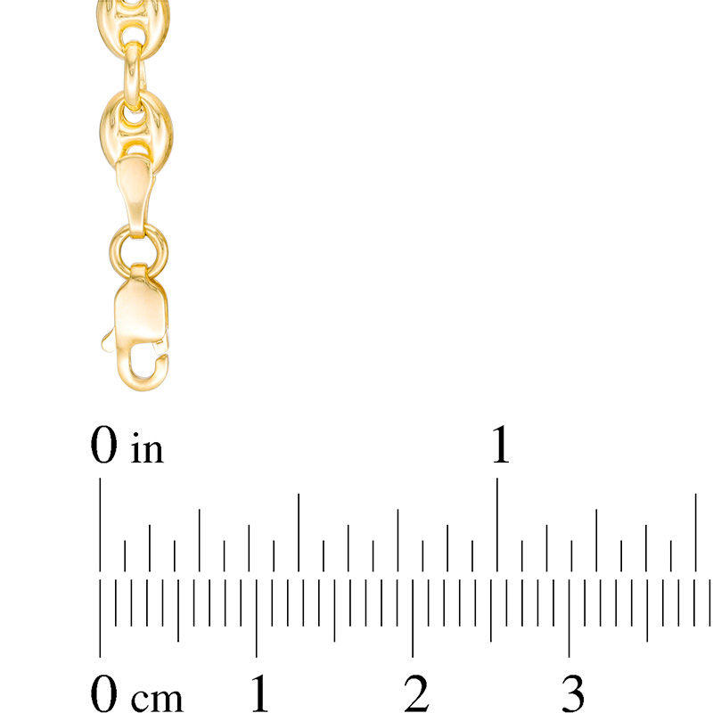 Men's 4.7mm Puffed Mariner Chain Necklace in Hollow 14K Gold - 24"