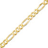 Men's 7.0mm Figaro Chain Bracelet in Solid 14K Gold - 8.5"