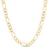 Men's 4.5mm Figaro Chain Necklace in Solid 14K Gold - 24"