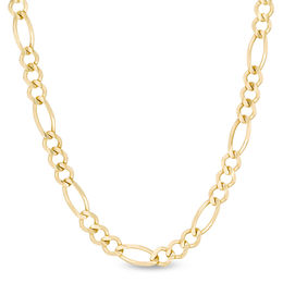 Men's 4.5mm Figaro Chain Necklace in Solid 14K Gold - 24&quot;