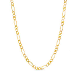 Men's 3.1mm Figaro Chain Necklace in Solid 14K Gold - 22&quot;