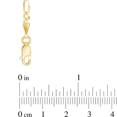 Men's 3.1mm Figaro Chain Necklace in Solid 14K Gold - 22"