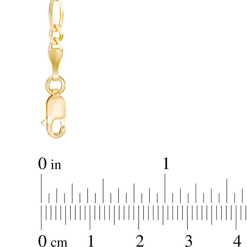 Men's 3.1mm Figaro Chain Necklace in Solid 14K Gold - 22"