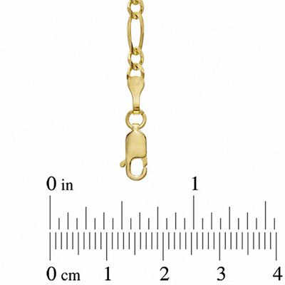 Men's 3.1mm Figaro Chain Necklace in Solid 14K Gold - 22"