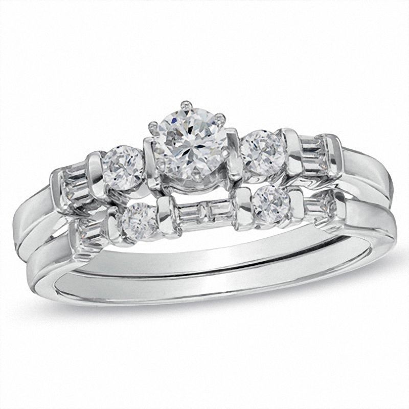 0.50 CT. T.W. Diamond Bridal Set in 10K White Gold|Peoples Jewellers