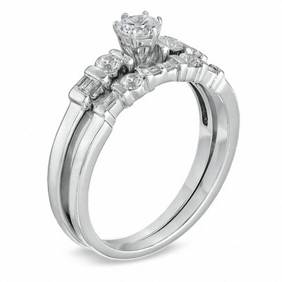 0.50 CT. T.W. Diamond Bridal Set in 10K White Gold