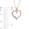 Diamond Accent Heart Pendant in 10K Rose Gold