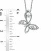 Thumbnail Image 2 of 0.16 CT. T.W. Diamond Butterfly with Star Wings Pendant in Sterling Silver