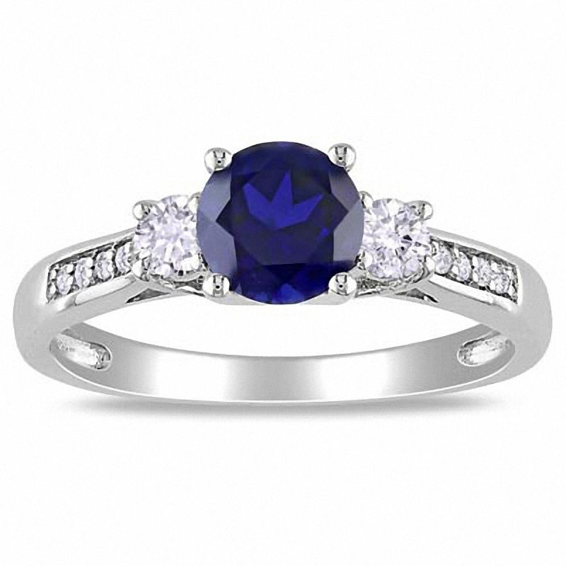 lab created blue sapphire