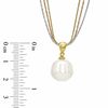 Honora 12.0-13.0mm Freshwater Cultured Pearl Pendant in Sterling Silver and 18K Gold Plate