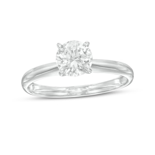 CT. Certified Diamond Solitaire Engagement Ring in 14K White Gold (J/I3