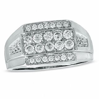 Men's 0.75 T. T.W. Diamond Ring in 10K White Gold