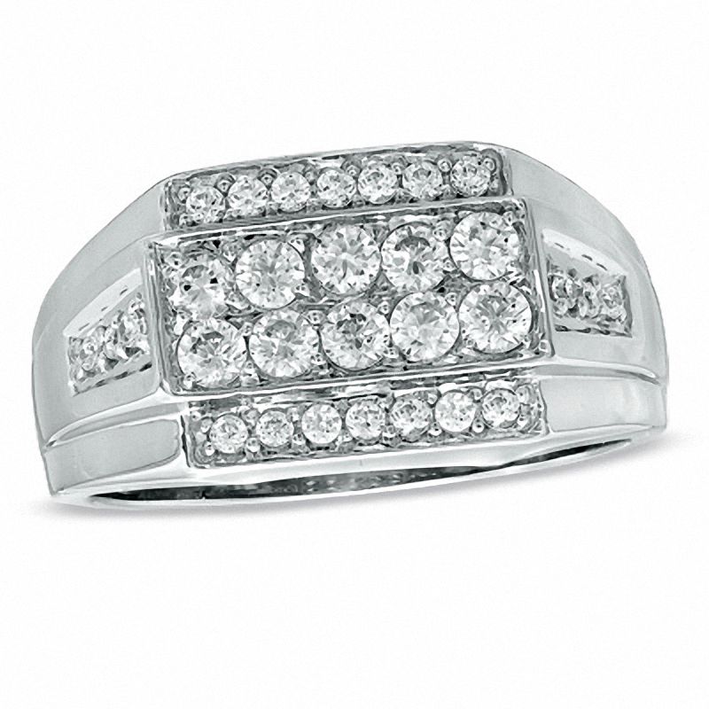 Men's 0.75 T. T.W. Diamond Ring in 10K White Gold|Peoples Jewellers
