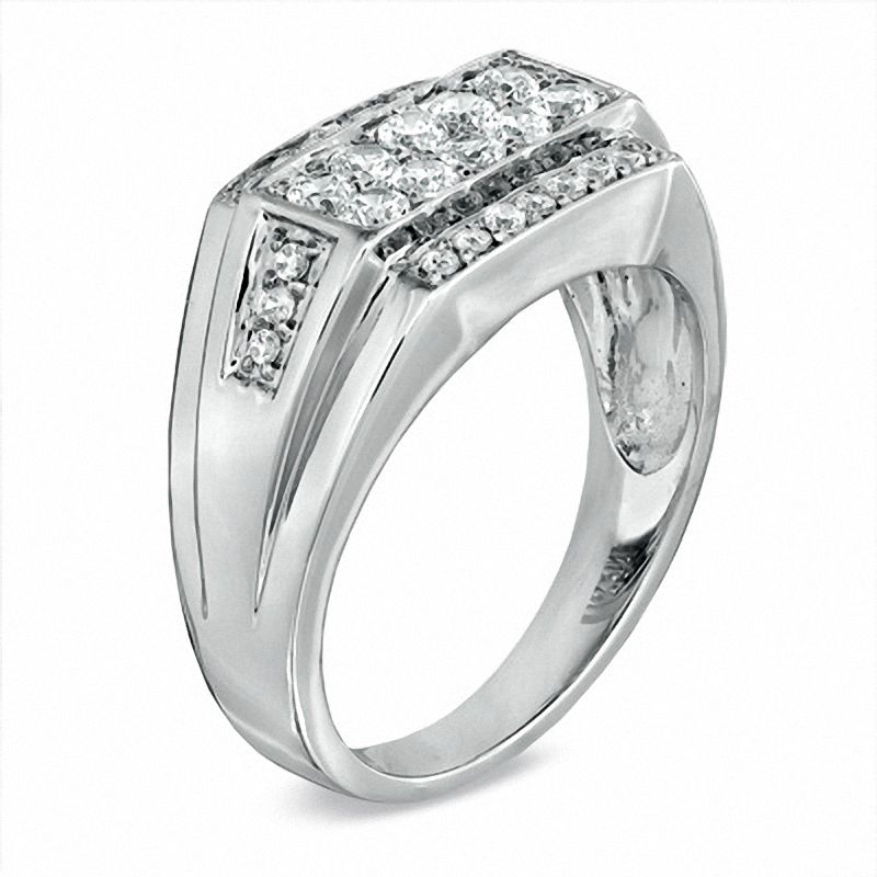 Men's 0.75 T. T.W. Diamond Ring in 10K White Gold|Peoples Jewellers