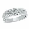 Men's 0.10 CT. T.W. Diamond Band in Sterling Silver