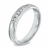 Thumbnail Image 2 of Men's 0.16 CT. T.W. Diamond Wedding Band in 10K White Gold