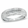 Men's 0.16 CT. T.W. Baguette Diamond Wedding Band in 10K White Gold