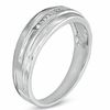 Men's 0.16 CT. T.W. Baguette Diamond Wedding Band in 10K White Gold