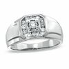 Men's 0.50 CT. T.W. Diamond Frame Ring in 10K White Gold