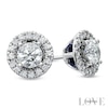 Thumbnail Image 0 of Vera Wang Love Collection 0.81 CT. T.W. Diamond Frame Stud Earrings in 14K White Gold