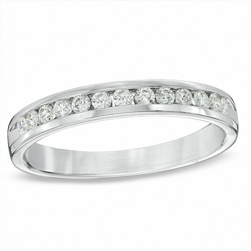 CT. T.W. Certified Diamond Anniversary Band in 18K White Gold (E/I1)|Peoples Jewellers