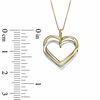 Thumbnail Image 1 of Interlocking Double Heart Pendant in 10K Two-Tone Gold
