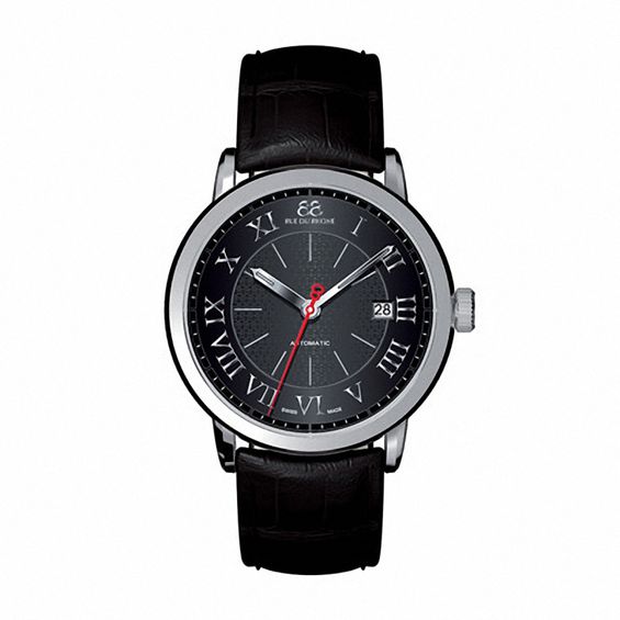 Men's 88 RUE DU RHONE Automatic Strap Watch with Black Dial (Model: 87WA120043)