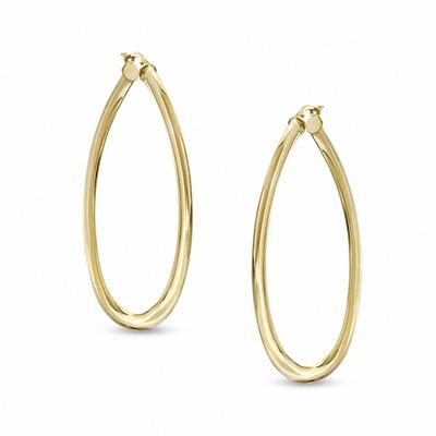 Elegance D'Italia™ 55mm Polished Twist Hoop Earrings in Bronze with 14K Gold Plate