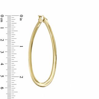 Elegance D'Italia™ 55mm Polished Twist Hoop Earrings in Bronze with 14K Gold Plate