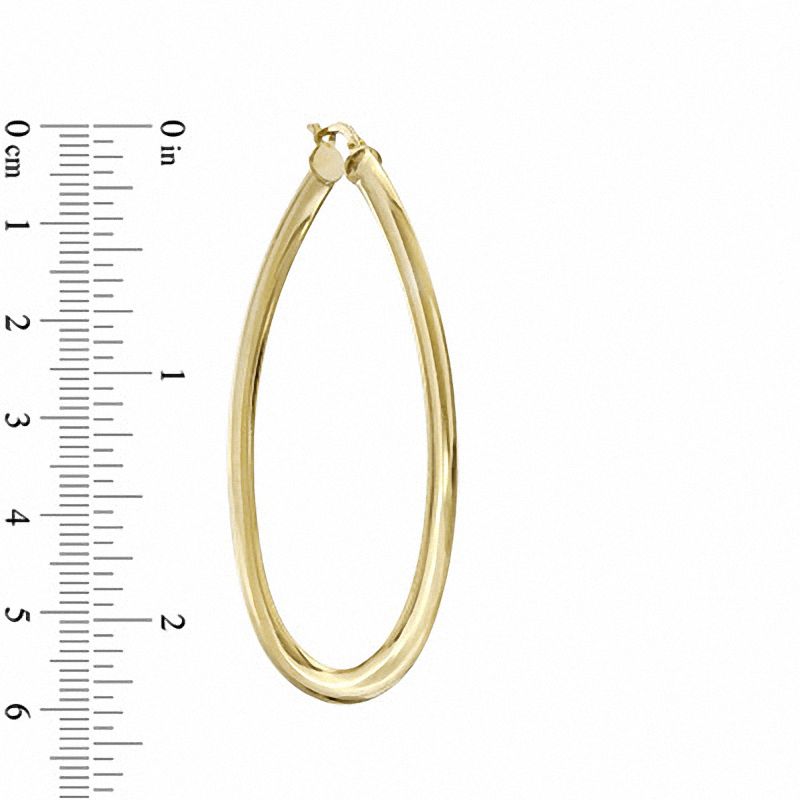 Elegance D'Italia™ 55mm Polished Twist Hoop Earrings in Bronze with 14K Gold Plate|Peoples Jewellers