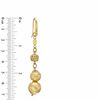 Elegance D'Italia™ Textured Bead Drop Earrings in Bronze with 14K Gold Plate