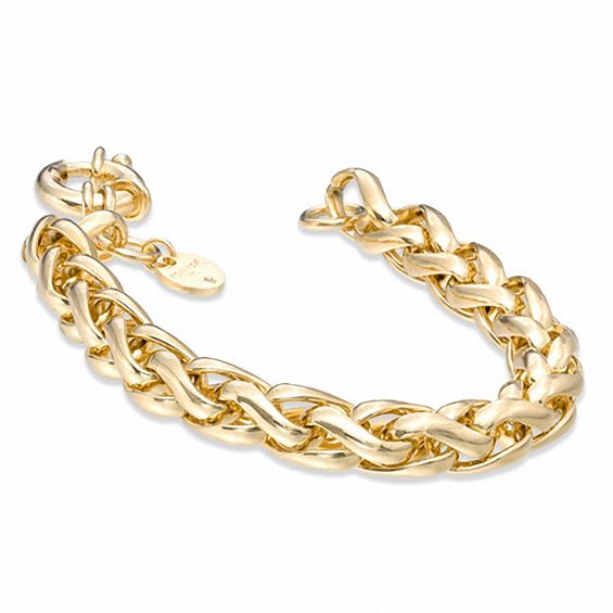 Elegance D'Italia™ Spiga Link Bracelet in Bronze with 14K Gold Plate - 7.75"