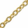 Thumbnail Image 0 of 14.0mm Textured Oval Link Bracelet in Bronze with 14K Gold Plate - 7.75"