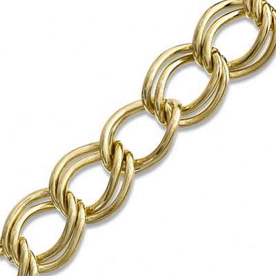 Elegance d'Italia 22mm Double Link Bracelet in Bronze with 14K Gold Plate - 8.0"