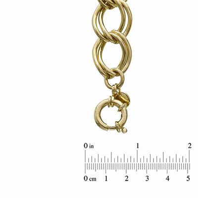 Elegance d'Italia 22mm Double Link Bracelet in Bronze with 14K Gold Plate - 8.0"