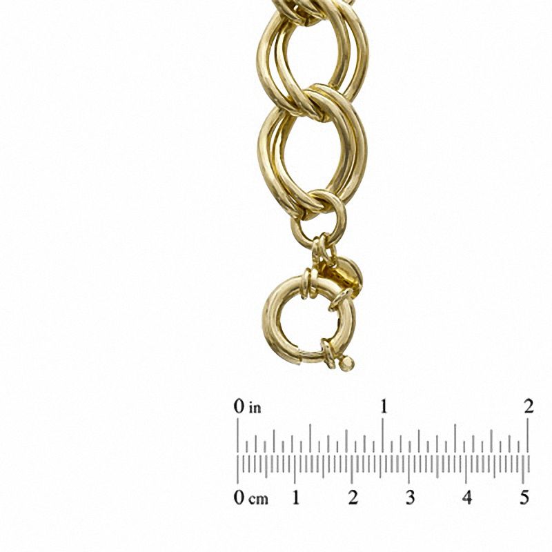 Elegance d'Italia 22mm Double Link Bracelet in Bronze with 14K Gold Plate - 8.0"|Peoples Jewellers