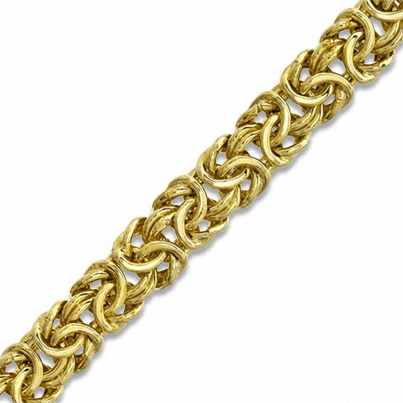 Elegance D'Italia™ 7.0mm Byzantine Bracelet in Bronze with 14K Gold Plate - 7.5"