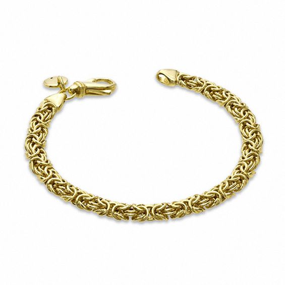 Elegance D'Italia™ 7.0mm Byzantine Bracelet in Bronze with 14K Gold Plate - 7.5"