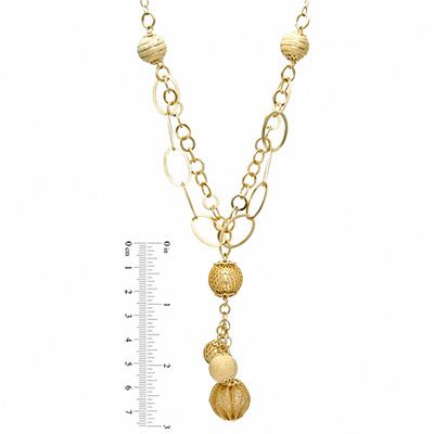 Elegance D'Italia™ Fashion Textured Bead Necklace in Bronze with 14K Gold Plate