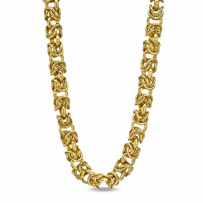 Elegance D'Italia™ 7.0mm Byzantine Necklace in Bronze with 14K Gold Plate