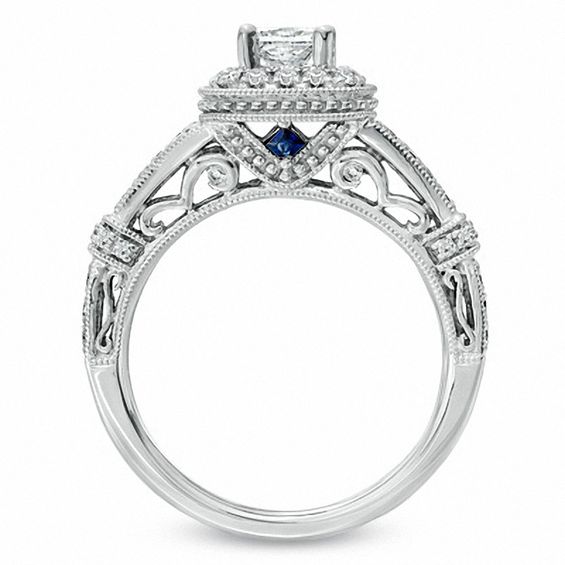 Vera Wang Love Collection 1.00 CT. T.W. Princess-Cut Diamond Ring in 14K White Gold