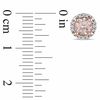 5.0mm Morganite and Diamond Accent Frame Stud Earrings in 10K Rose Gold