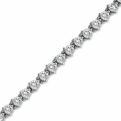 White Topaz Tennis Bracelet in Sterling Silver - 7.5"