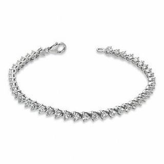 White Topaz Tennis Bracelet in Sterling Silver - 7.5"