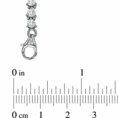 White Topaz Tennis Bracelet in Sterling Silver - 7.5"