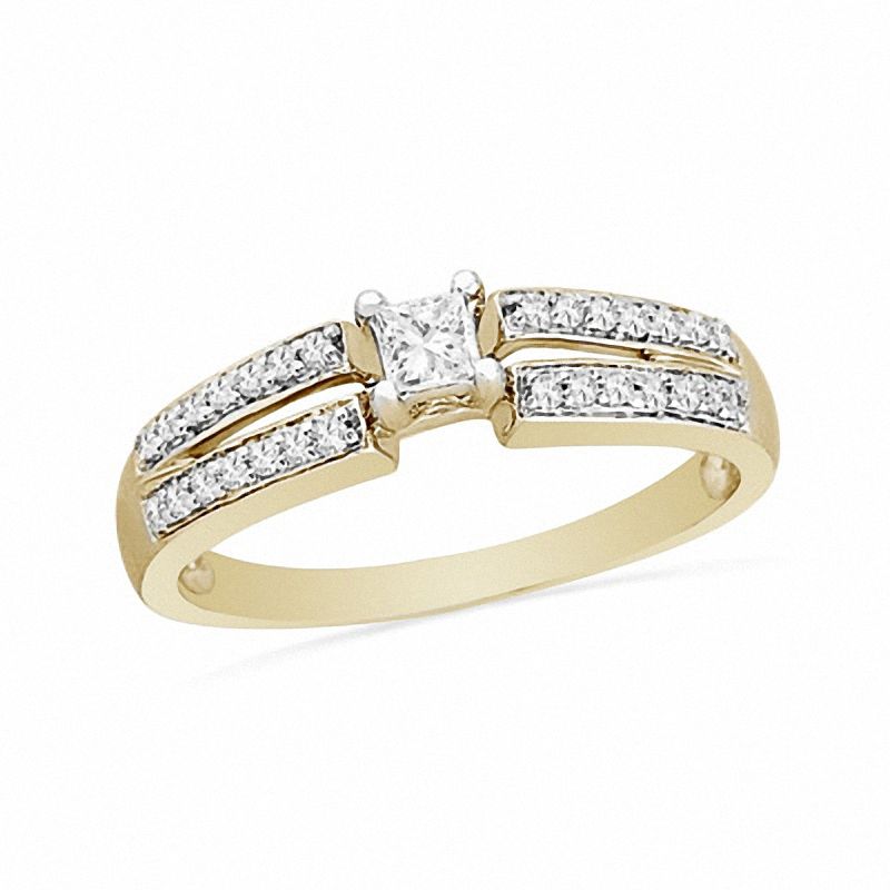 0.25 CT. T.W. Princess-Cut Diamond Promise Ring in 10K Gold|Peoples Jewellers